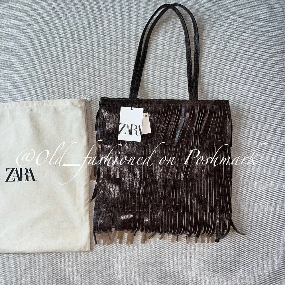 ZARA Fringed Leather Bag